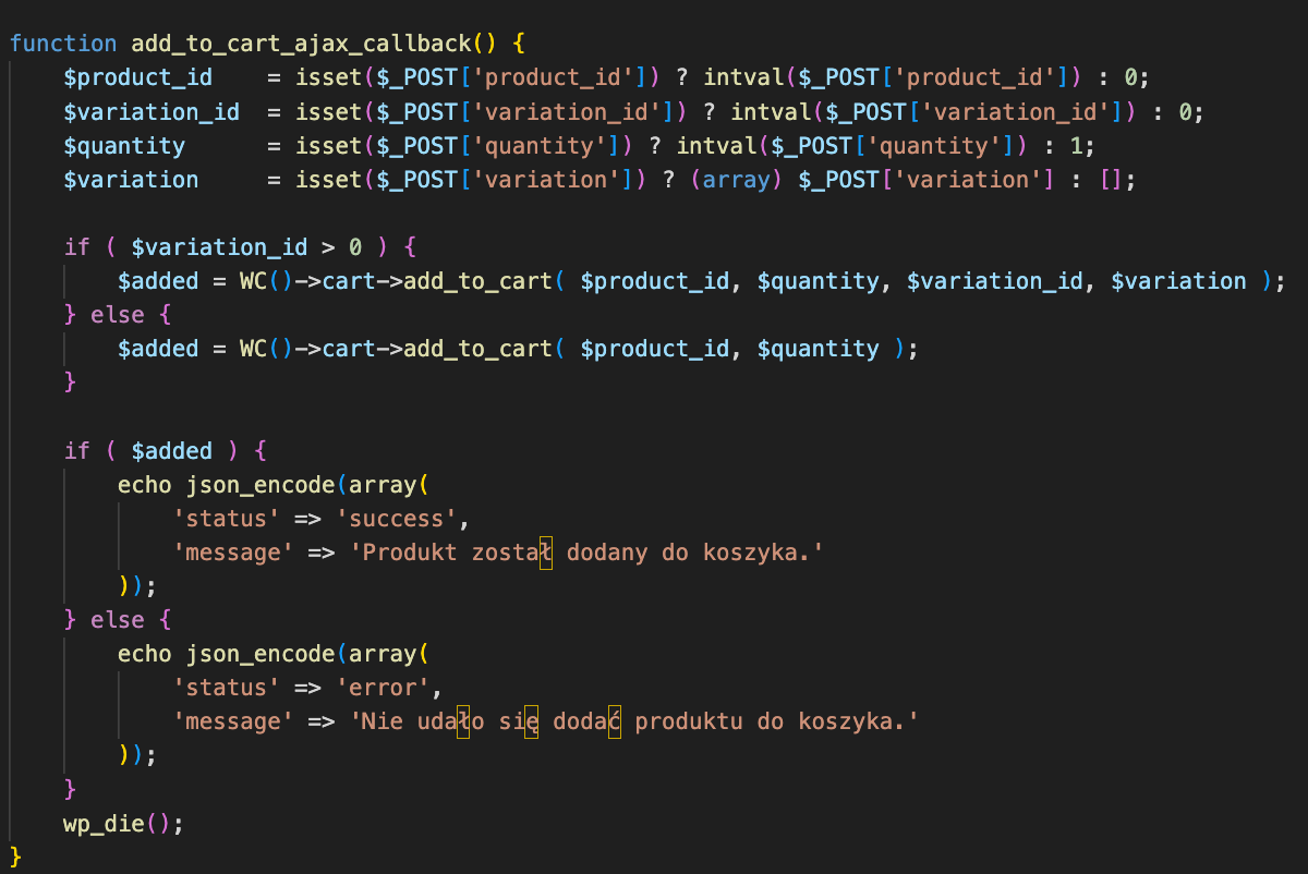 Poprawiona funkcja AJAX Poprawiona funkcja AJAX
