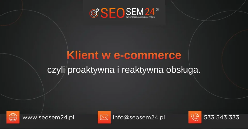 Klient w e commerce czyli proaktywna i reaktywna obsługa.