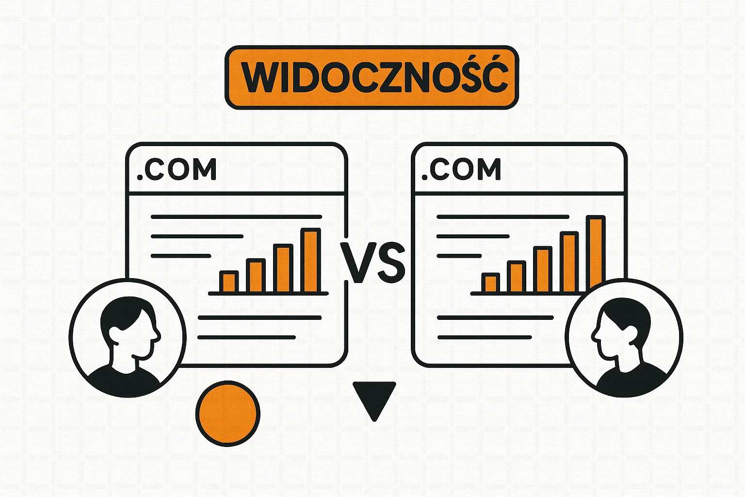 Porównanie widoczności domen