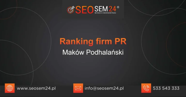 Ranking firm PR Maków Podhalański