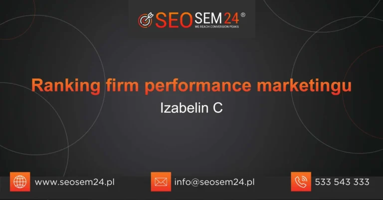 Ranking firm performance marketingu Izabelin C