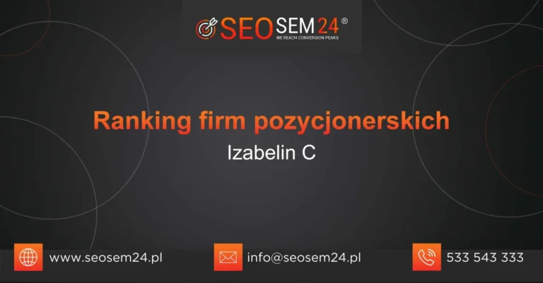 Ranking firm pozycjonerskich Izabelin C