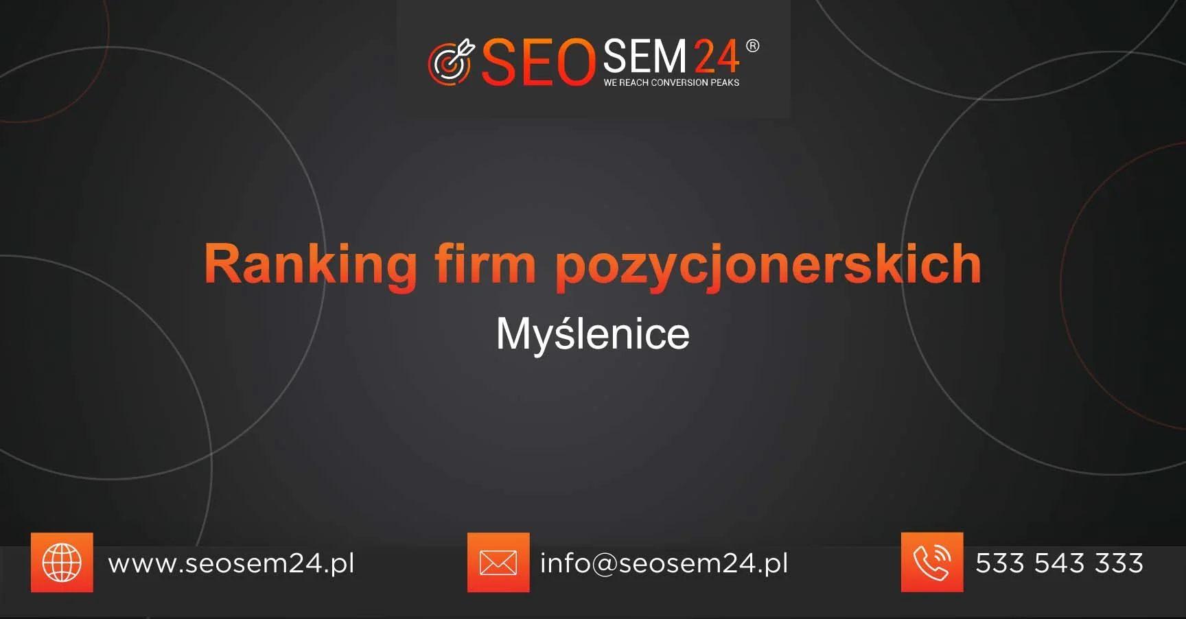 Ranking firm pozycjonerskich Myślenice